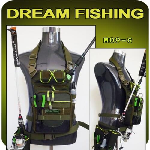 Dream Fishing 17x6x22cm Fishing Bag + Lure Box 1200D Nylon Waist Bag Leg Bags Fishing Rod Piler Tools Storage Pesca Bolsa Peche