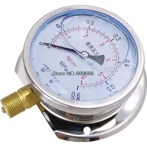 Shock Resistance Marine Pressure Gauge YN100T M20*1.5 1/2 Screw Thread