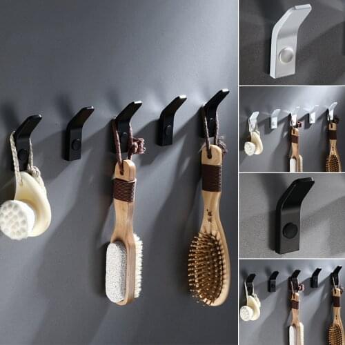 Aluminum Alloy Hanger Antique Towel Rack Key Hook School Bag Hanger Hat Hanger Black And White Household Bathroom Hanger