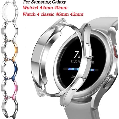 Frame TPU Case Protector For Samsung Galaxy Watch 4 40MM 44mm/4 Classic 46MM 42mm Protective Case Cover Shell Accessories Screen