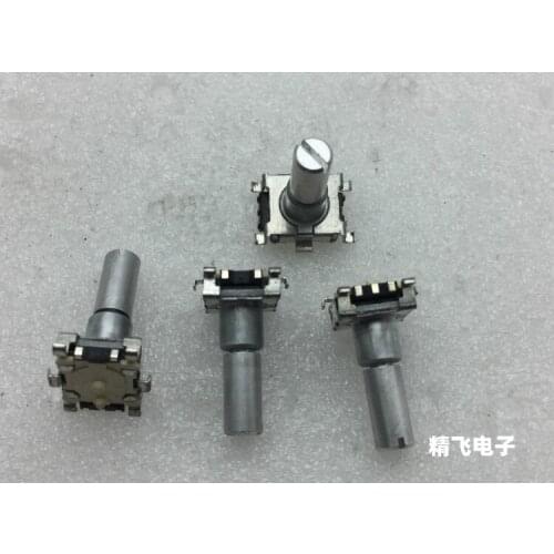1 piece of EC11 SMD encoder with switch 30 positioning 15 pulse round shaft length 20MM