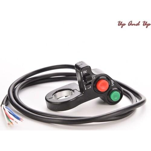 New E-Bike Motorcycle 7/8" Handlebar Switch Assembly Electric Scooter Dirt Bike Turn Signal Horn Button ON OFF Switch Hub 1PC