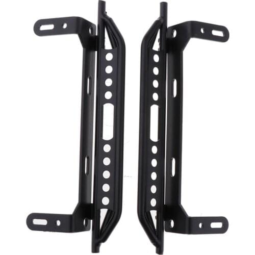 2Pcs 1:10 RC Car Upgrade Parts Metal Pedal Plate Truck Running Boards Steps for RC Crawler Traxxas TRX4 Vehicle Model Accessory