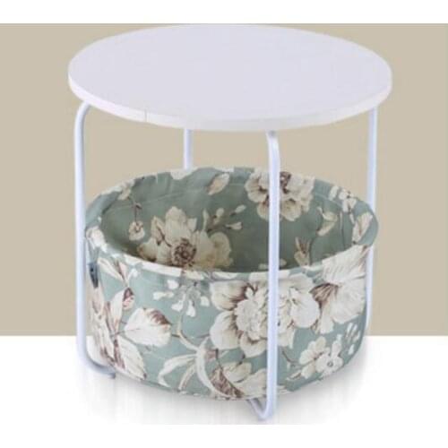 42*43cm Round Coffee Tables Multi-functional storage side table tea table