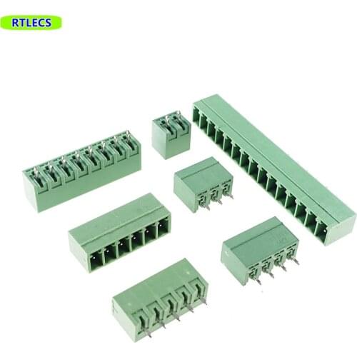 500pcs 2 3 4 5 6 7 8 9 10 11 12 13 14 15 16 Pin 3.81 mm Socket Terminal Block Header Male Pin Shrouded Straight through holes