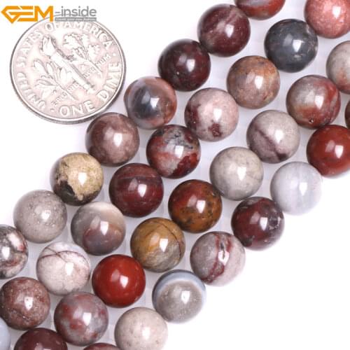 8mm 10mm Round Natural Dark Red Fancy Fantasy Jaspers Beads for Jewelry Making Strand 15" Bracelet DIY Gem-inside