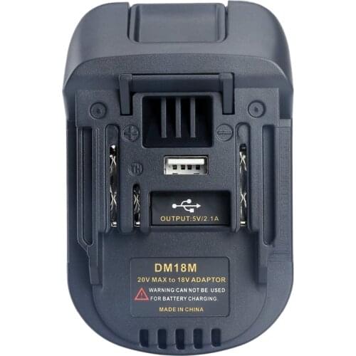 20V To 18V Battery Conversion Dm18M Li-Ion Charger Tool Adapter For Makita Bl1830 Bl1850 Batteries