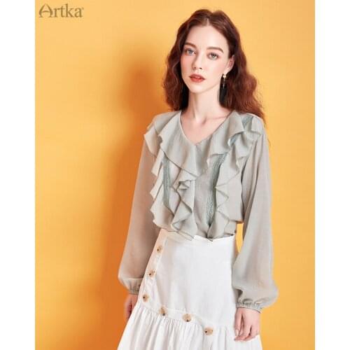 Artka Womens Chiffon Blouses
