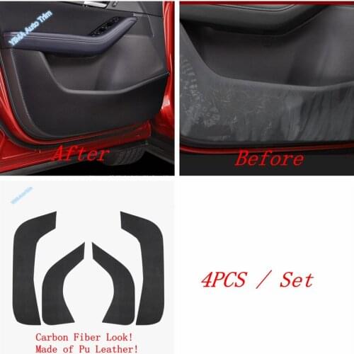 Lapetus Car Door Anti Kick Anti-dirty Sticker Protective Cover Kit Carbon Fiber Look 4PCS Fit For Mazda CX-30 2020 2021