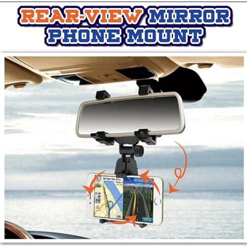 Rearview Mirror Phone Mount Car Phone Stand Holder Universal Car Rear View Mirror Smartphone Holder Dropship