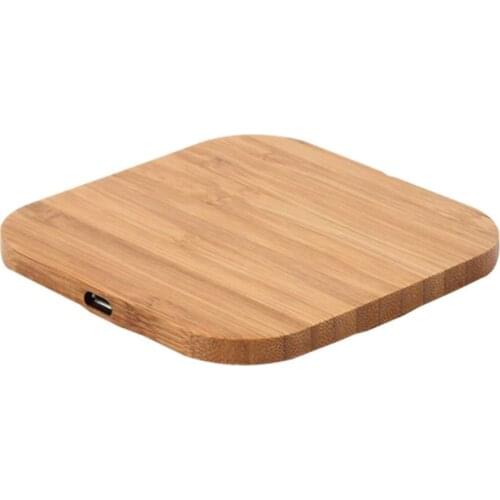 Wireless Charger Slim Wood Charging Pad 5W Phone Charger Fast Portable Charging Pad Quick Charging Mat