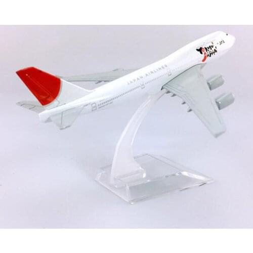 1/400 Japan airlines JAL YOKOSO 16CM Boeing B747-400 model with base alloy aircraft plane collectible display model collection