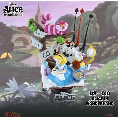 Beast kingdom Disney Alice in wonderland scene animation Garage Kits Model Kits Collecting gift toys