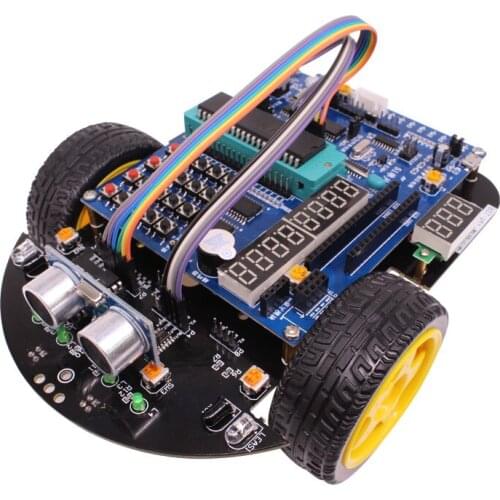 51 smart car 51 MCU development board Tracking obstacle avoidance remote programming robot kit