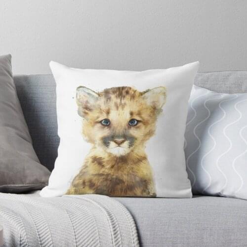 Little Mountain Lion Throw Pillow Cushion Cover Polyester throw pillows case on sofa home living room car seat decor 45x45cm