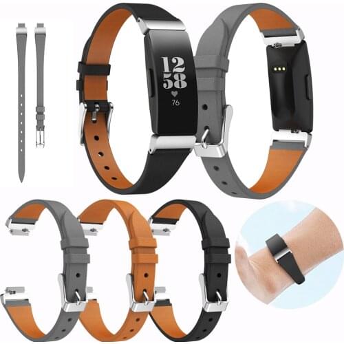 Fashion Leather bands Straps for Fitbit Inspire/Inspire HR Smart Watch Band Wrists Bracelet Replacement Strap for Fitbit Inspire