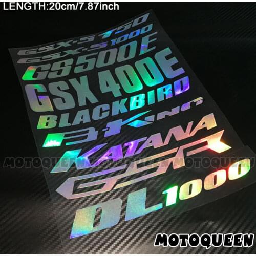 Motorcycle Reflective Tank Pads Fairing Stickers Decals for SUZUKI GSR GSX-S750 GSX-S1000 GS500E GSX400E BKING KATANA GSR DL1000