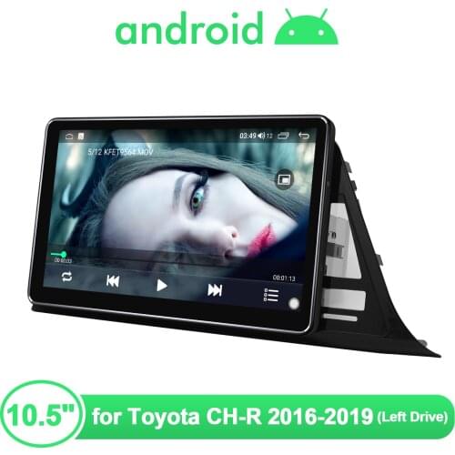 Joying 1 Din 10.5” Car Stereo Central Multimedia Android 10 Car Intelligent System For Toyota CH-R 2016-2019 With Apple CarPlay
