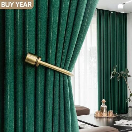 Nordic Minimalist Modern Curtains, Shading and Heat Insulation Finished Custom Curtains for Living Dining Room Bedroom