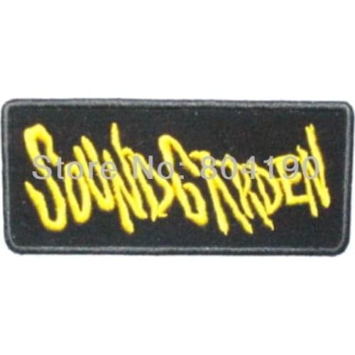 SOUNDGARDEN Gold Logo Grunge Embroidered NEW IRON ON and SEW ON Patch Heavy Metal embroidery clothing accessories