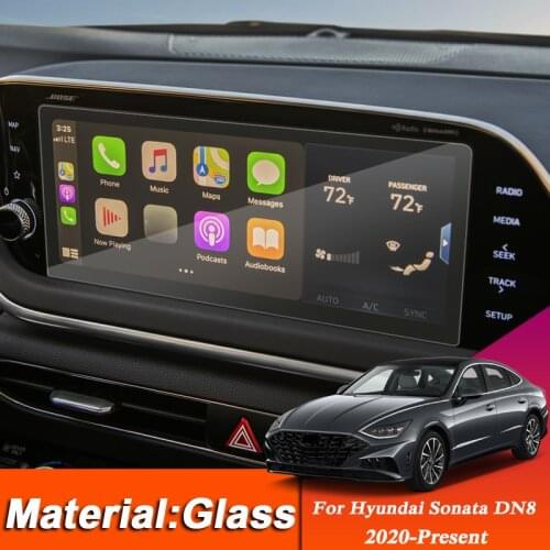 Car Styling GPS Navigation Screen Glass Protective Film Sticker For Hyundai Sonata DN8 2020-Present Internal Auto Accessories