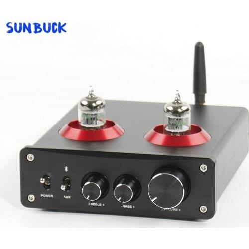 Sunbuck 210W+210W 2.0 Bluetooth 5.0 6J1 5654 Front Tube Amplifier Combined with Dual TPA3221 Digital Amplifier