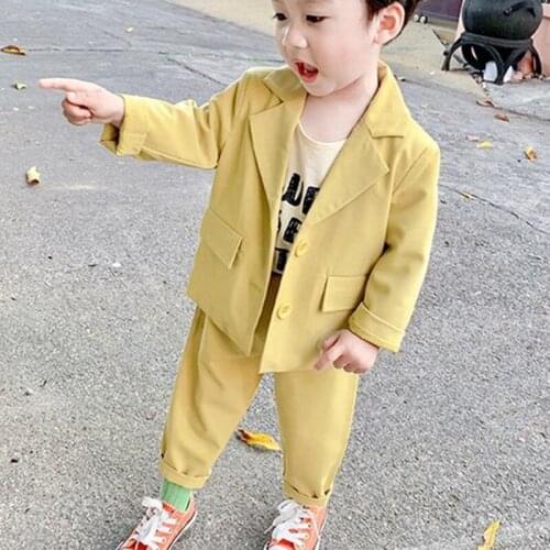 Boys Suits for Weddings Blazers Pants Children Party Clothes Plaid Kids School Costume Gentlemen Teenager Tuxedos Sets