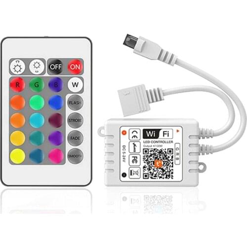LED RGB Mini IR 24 Keys WIFI Music Controller JM-WIFI24-TY02 DC5-24V 12A WIFI Controller