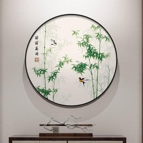 Traditional Chinese Landscape Bamboo Wall Art Picture Poster Print For Office Living Room Home Canvas Painting Style Decoration
