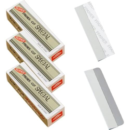 10Pcs Stainless Steel Multifunction Feather Blades Professional Hair Trimming Razor Blades Scraping Eyebrow Knife Blades HD0002