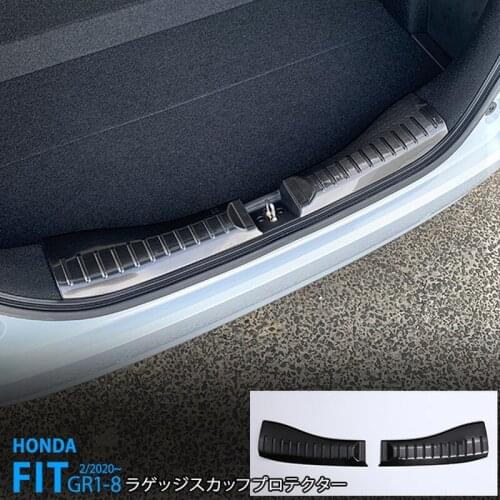 2pcs Auto Decoration Trim Rear Scuff Protector for Honda Fit GR1-8 Chrome Stainless Steel Car Accessories Interior