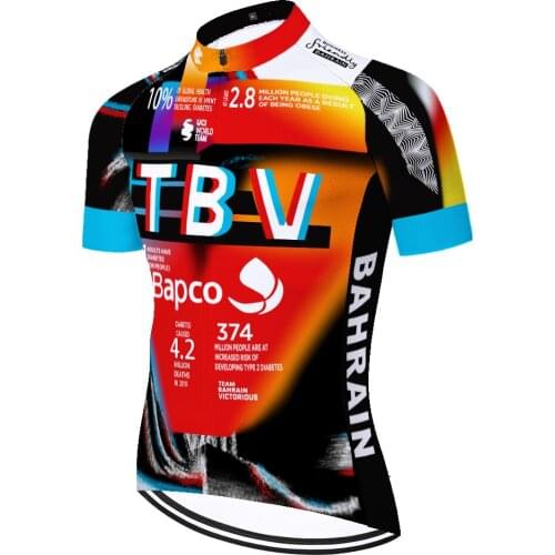 2021 Team bahrain Bike Jersey Maillot Ciclismo Hombre Koszulka Rowerowa Meska Mallot Ciclismo Hombre Verano Cycling Jersey Men