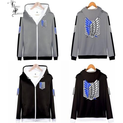 Attack on Titan 3D Printing Men/Women Autumn Fashion Japanese Anime Zipper Hoodies Sweatshirt Long Sleeves Pollover Plus Size