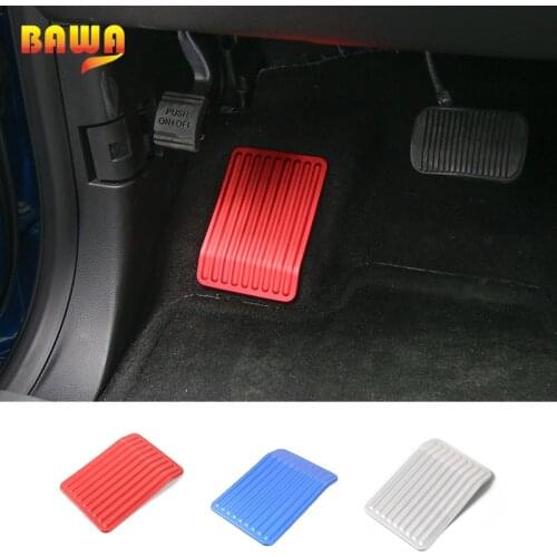 BAWA Aluminum alloyCar Left Side Foot Rest Pedal Panel Cover Decoration Stickers For Ford F150 2015 Up Car Styling