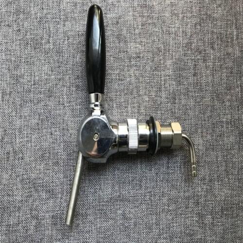 Belgian beer tap with 30mm thread shank and accessore for hose ,flow control ball beer tap,brass material,for homebrew