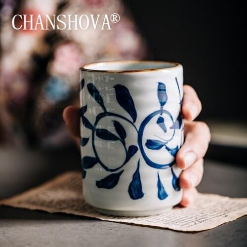 CHANSHOVA 160/260ml Traditional Chinese Hand Painted Ceramic 260ml Teacup China Porcelain Small and Large Coffee Cups mug H077