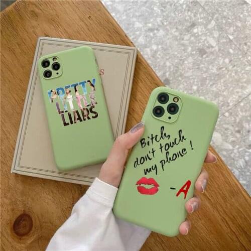 Pretty Little Liars PLL TV Show Matcha green Soft silicone Phone Case For iPhone SE 12mini 12promax 11pro Max Xs Max 7 8 Plus XR