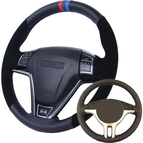 Car Steering Wheel Cover Suede Leather For BMW 3 Series E46 2000-2005 5 Series E39 2000-2003 E53 X5 /Custom Steering Wrap