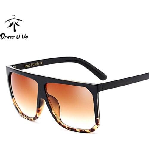 DRESSUUP New Square Sunglasses Women Brand Designer Big Frame Gradient Vintage Sun Glasses For Men Oculos De Sol Feminino