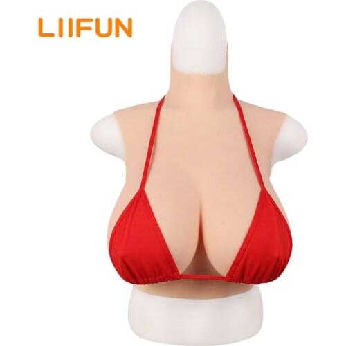 G H Cup Fake Boobs Enhancer Silicone Breast Forms Tit Breast Plate For Shemale Transgender Cosplay Male To Female Crossdressing