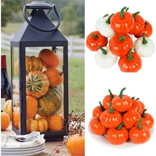 4Pcs Halloween Foam Pumpkins Gold Silver Artificial Pumpkin Fake Vegetables Model For Happy Halloween Home Bar Decor DIY Crafts