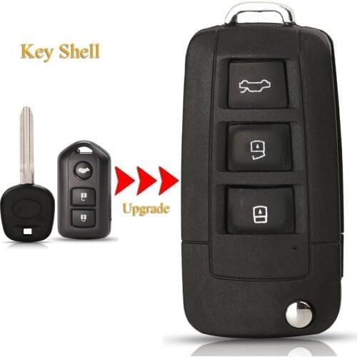 Kutery 10pcs/lot 3 Buttons Modified Flip Remote Car Key Shell TOY43 Blade For Toyota Camry Prado Highlander Yaris Vios