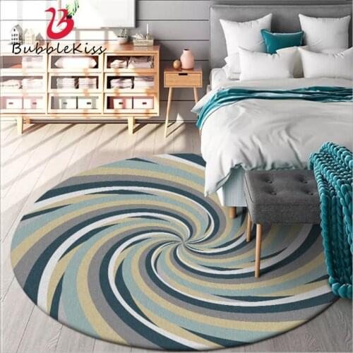 Fashion 2020 Area Rug for Bedroom Yellow Gray Vortex Pattern Round Carpet Carpets for Living Room Living Room Table Accessories