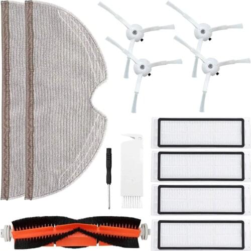 Accessories Kit for Xiaomi Roborock S50 S51 S55 S5 S6 E20 E25 Robotic Vacuum Cleaner, Main Brushes, Side Brushes, Mop