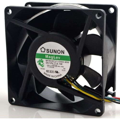 Original FOR Sunon MF 80381 V1-D000-M99 12V 6.1W 8CM 8038 4-wire fan