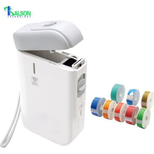 AT 110HW Rechargeable White Portable Label Printer USB NFC Bluetooth Wireless Connection