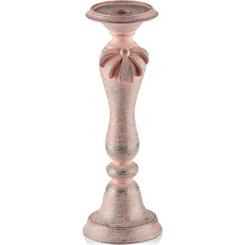 Porio Pink Ribbon Big Candle holder 33x12