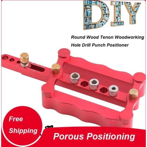 Punch Positioner Woodworking Vertical three - in - one Log Mortise/Wooden pin/ Round Hole Drill Punch Positioner