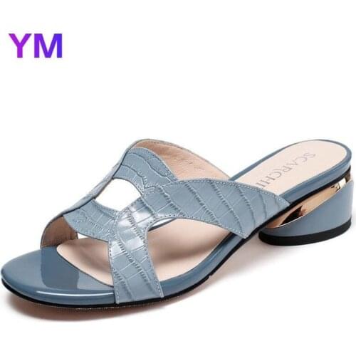 Womens Concise Transparent Slippers Open Toe Platform High Heels Sandals Zapatillas Mujer Casa Sapatos Femininos PVC Outside