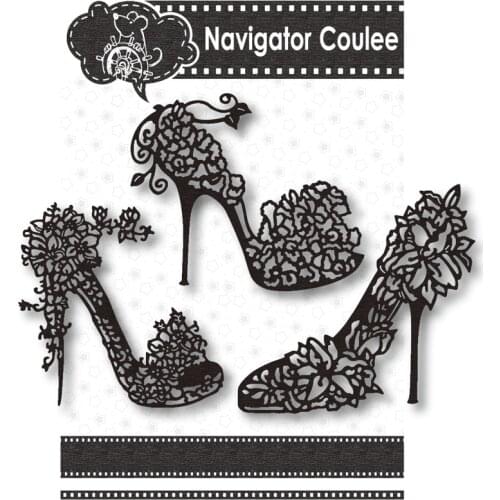 Metal cutting die, high-heeled shoes, vine stamping, clear stamp, cutting creative embossing DIY craft, new arrival 2021